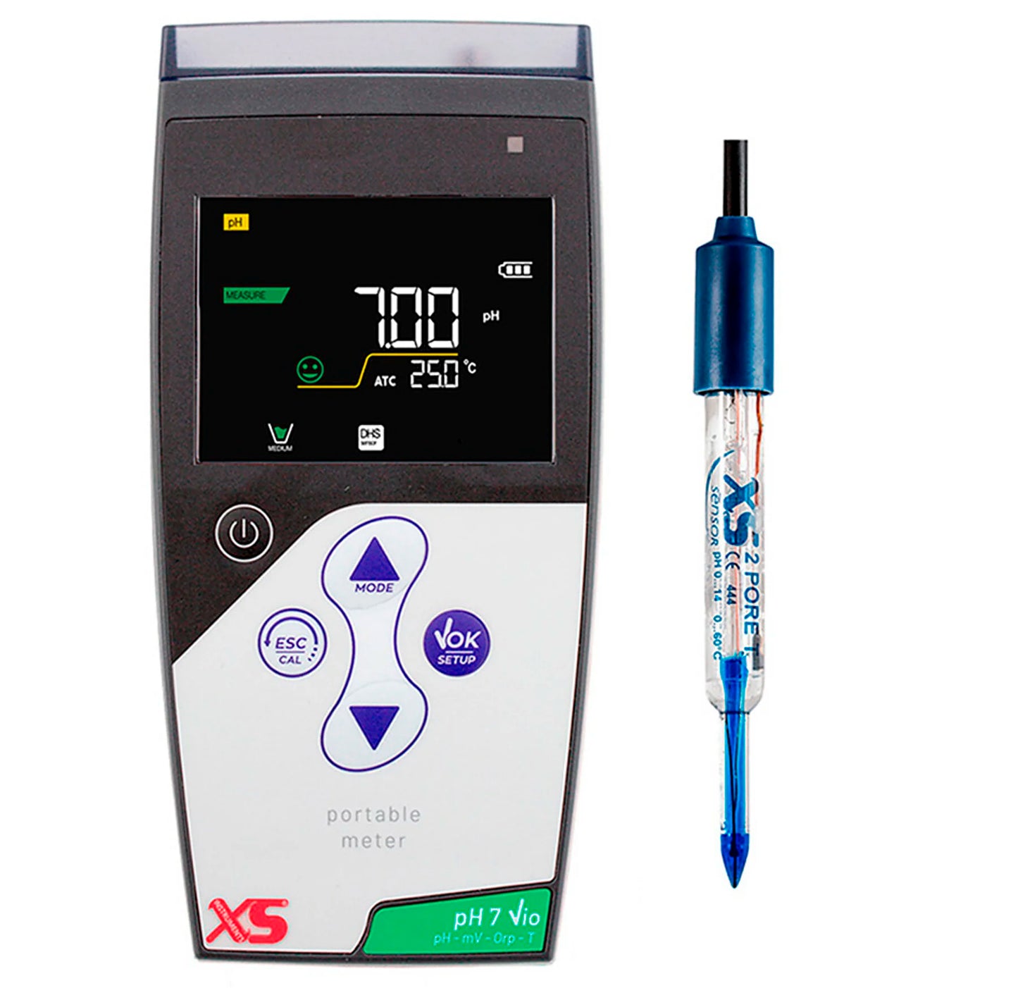Medidor de pH Portatil XS0032 Para Alimentos pH7 Vio