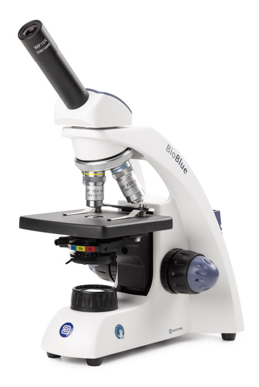 Microscopio Monocular Euromex BioBlue, Óptica 4x-40x y LED Cordless