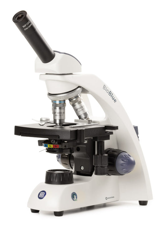 Microscopio Monocular Euromex BioBlue, Óptica 4x-60x Dry y LED Cordless