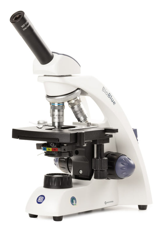 Microscopio Monocular Euromex BioBlue, 4x-100x Oil y Platina Mecánica