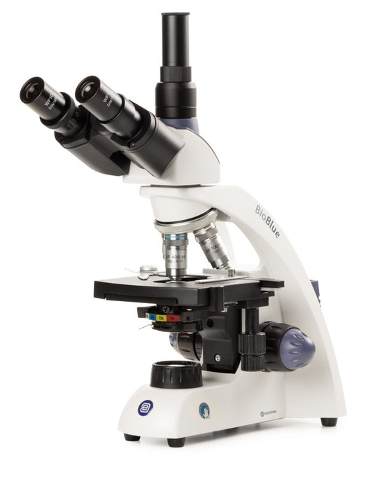 Microscopio Trinocular Euromex BioBlue, 4x-100x Oil, X-Y y NeoLED™ BB.4253