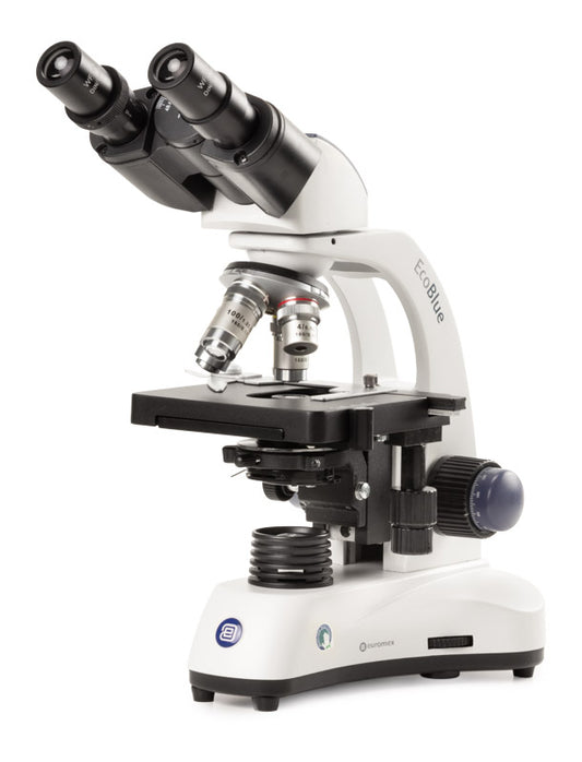 Microscopio Binocular Euromex EcoBlue, 4x-100x Oil, Platina X-Y y NeoLED™