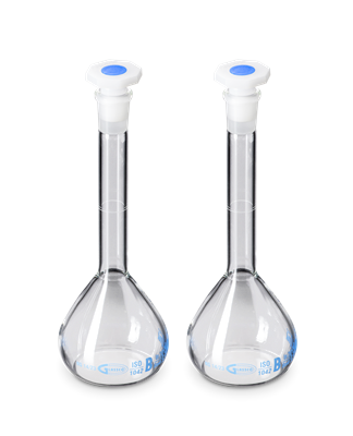 Matraz volumétrico clase B 100 ml con tapón PE precisión 129.222.05