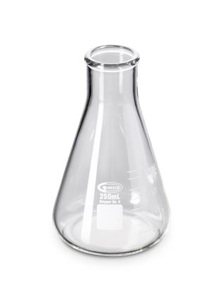 Matraz Erlenmeyer 125 ml boca angosta vidrio laboratorio 231.402.03A