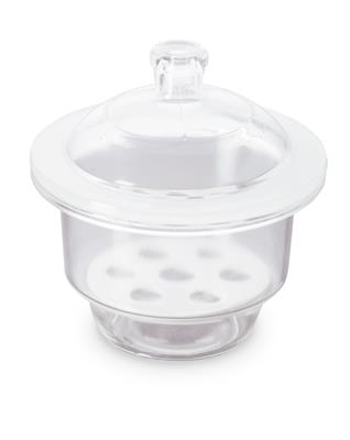 Desecador de vidrio 150 mm con tapa y plato de porcelana 249.202.01