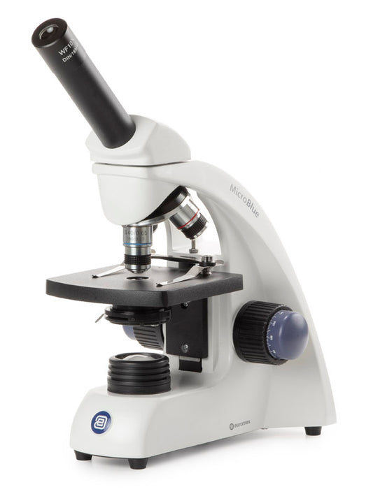 Microscopio Monocular Euromex MicroBlue, MB.1001, Objetivos 4x-40x y LED