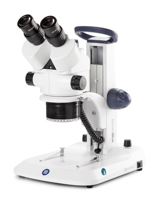 Microscopio Estereoscopio Trinocular StereoBlue Zoom, Luz Anular LED