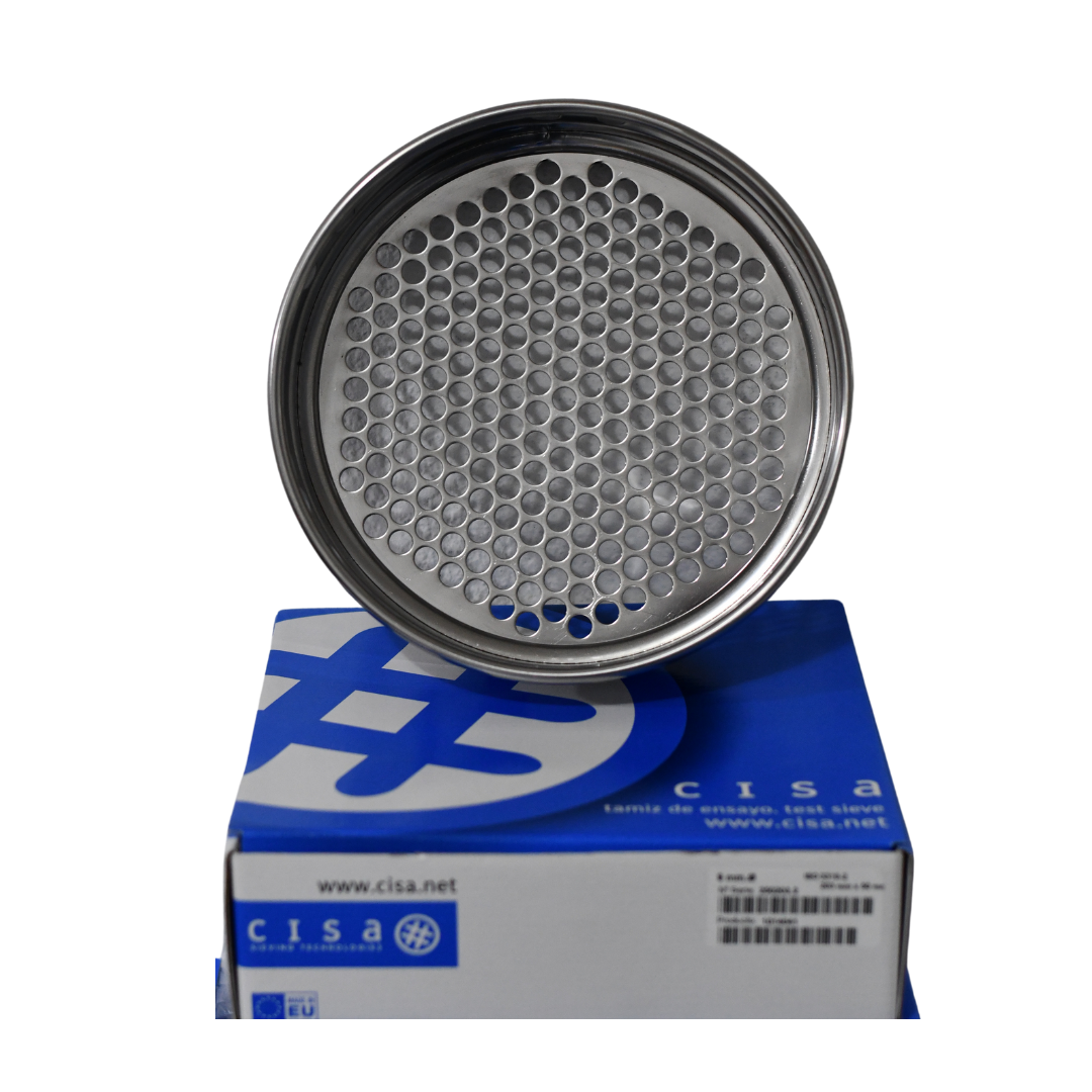 Tamiz 8 pulgadas de abertura 5.60mm Chapa Perforada Redonda acero inoxidable CISA TM-1013041