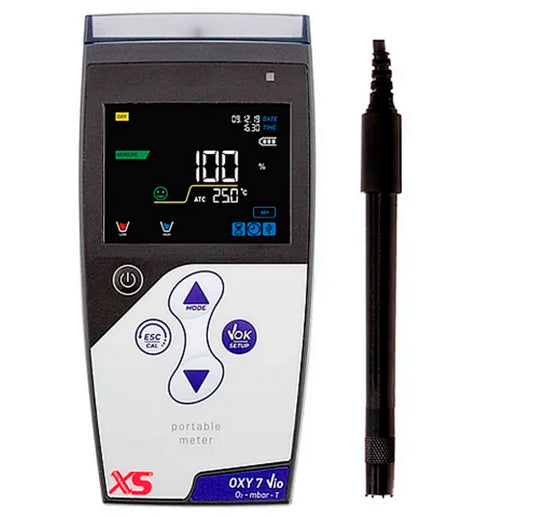 Medidor de Oxigeno Disuelto Portatil XS0202 Oxy7 Vio con sensor polarografico