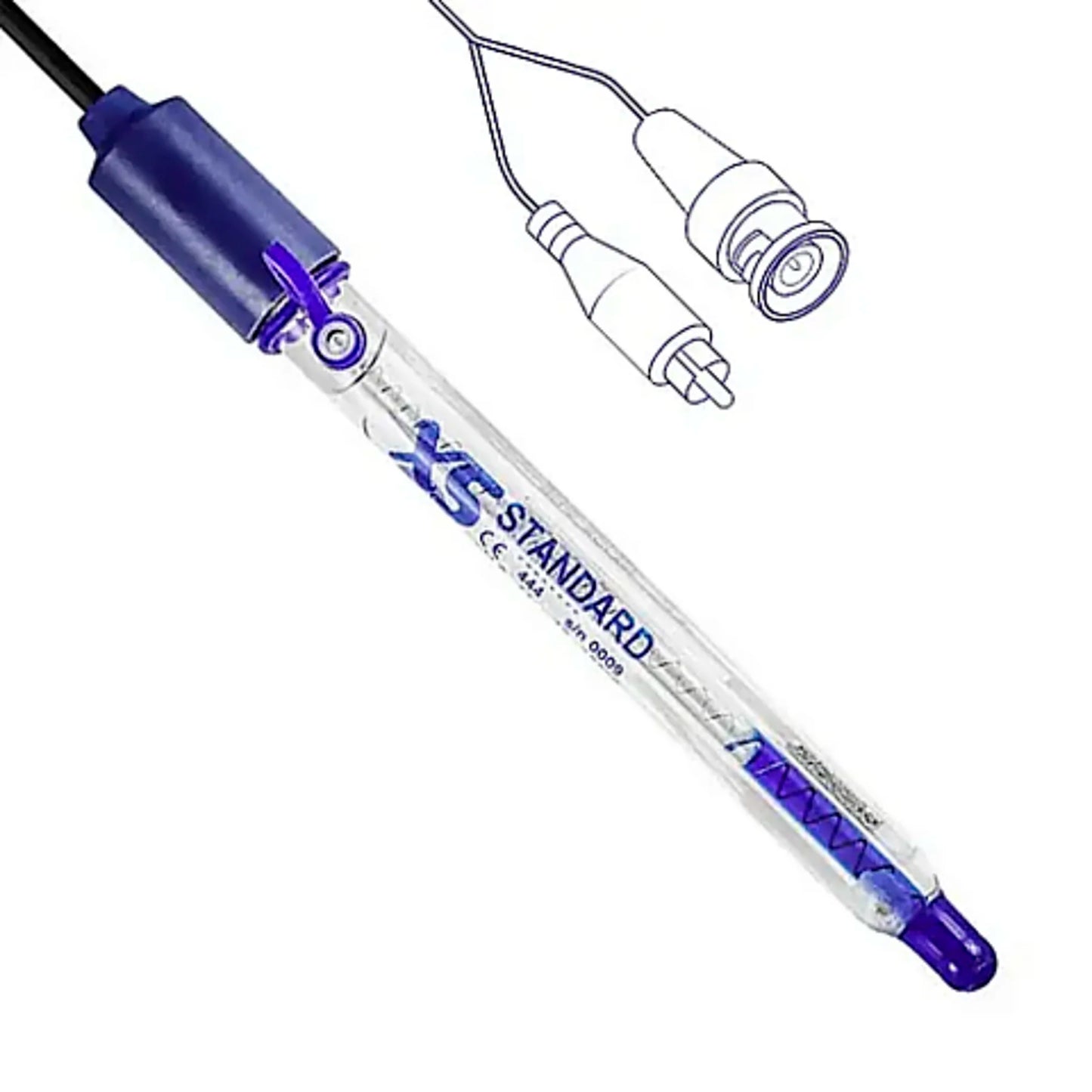 Electrodo de ph con sensor de temperatura NTC y BNC de 0-14 ph XS0473