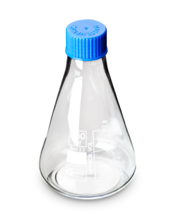 Matraz Erlenmeyer con tapa rosacada 500 ml vidrio 075.202.05