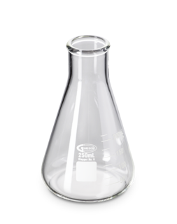 Matraz Erlenmeyer 300 ml boca angosta vidrio laboratorio 231.402.04A