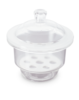 Desecador de vidrio 250 mm con tapa y plato de porcelana 249.202.03
